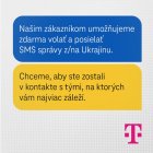 Telekom: volania a SMS správy na ukrajinské číslam budú zadarmo