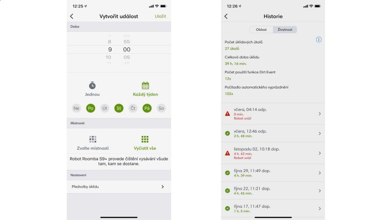 iRobot mobilná aplikácia