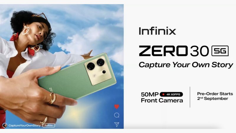 Infinix Zero 30 5G prinesie 144 Hz AMOLED displej a 50 Mpix selfie kameru so 4K videom