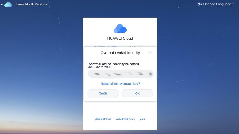 Huawei Cloud overenie identity