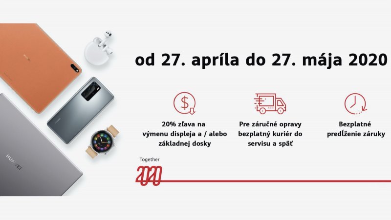 Huawei 20 % zľava na nezáručnú opravu