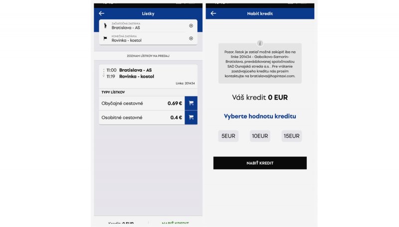 Lístok na vybrané spoje verejnej dopravy si kúpite už aj cez Hopin