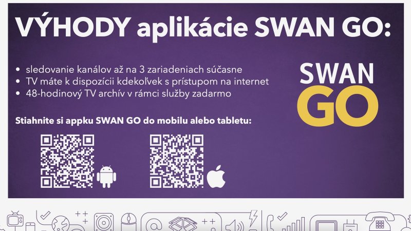 Aplikácia SWAN GO dostupná už aj pre smart TV LG, Apple TV aj Android TV