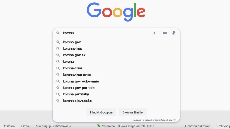 Trendy roka 2021 na slovenskom Googli