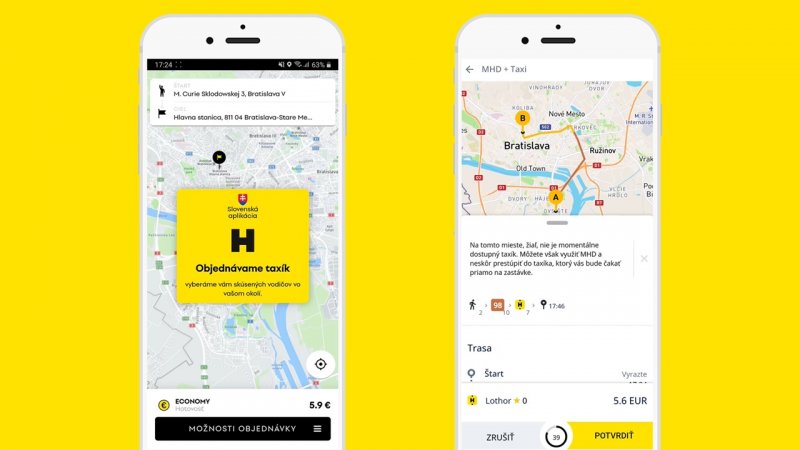 Apka Hopin kombinuje cestu MHD a taxíkom