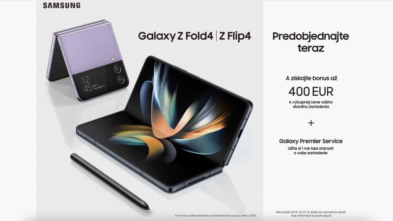 Bonus až 400 eur na Galaxy Z Fold4 a 300 eur na Flip4