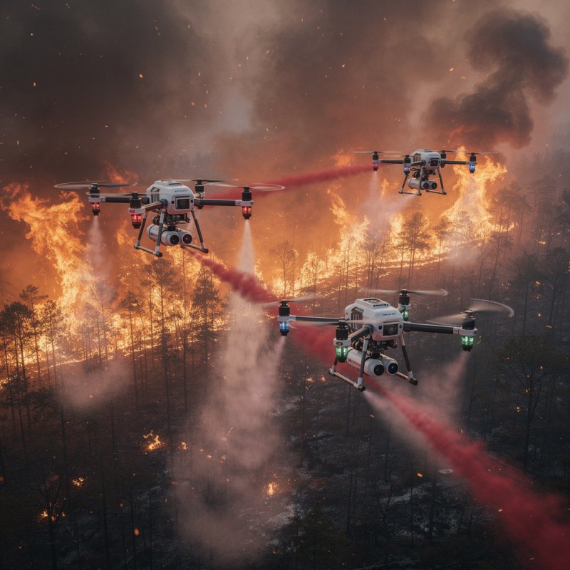 Drony strážia, aj hasia