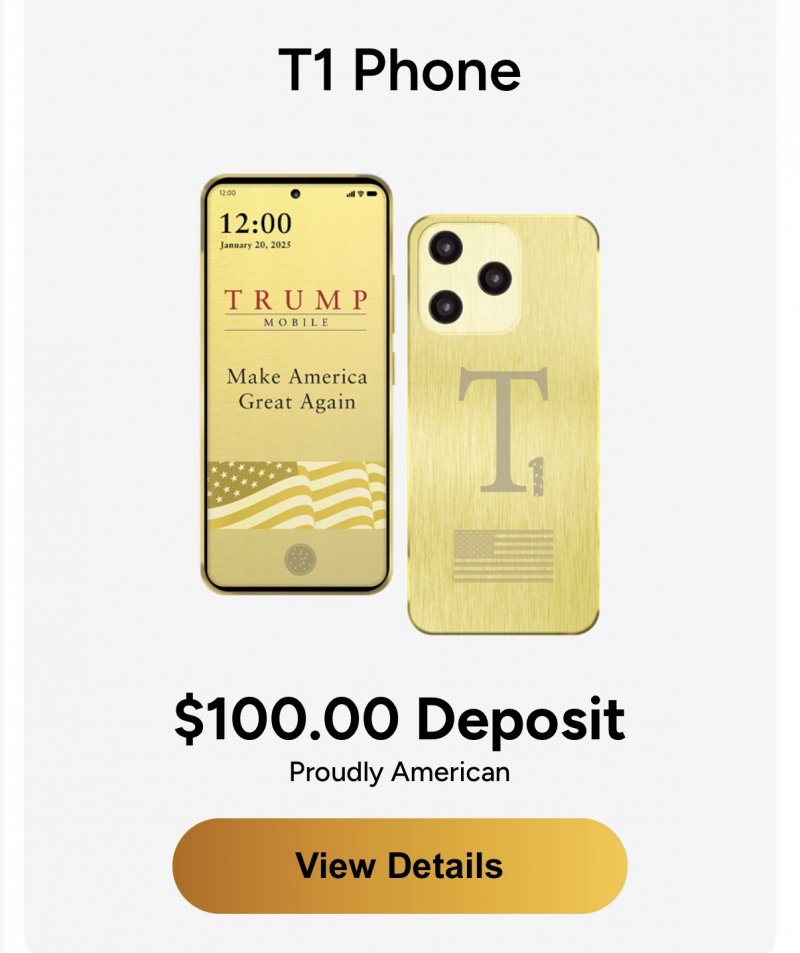 Na stránke Trump Mobile si telefón môžete rezervovať